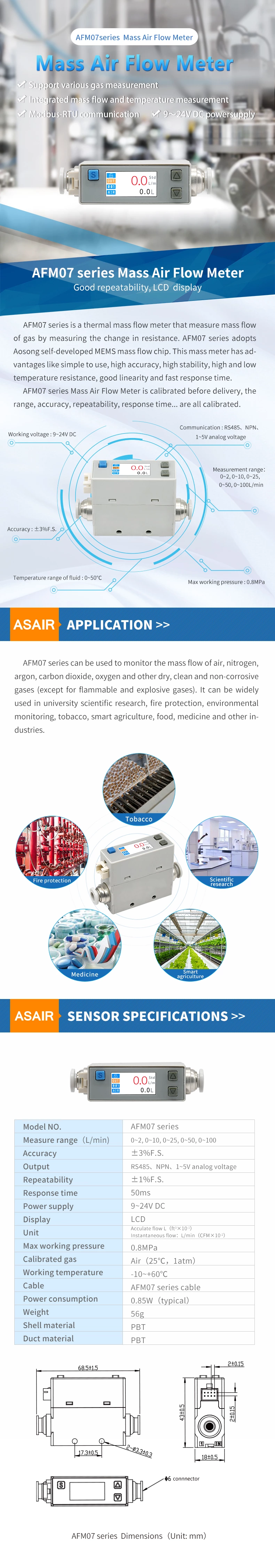 AFM07 Mass Flowmeter