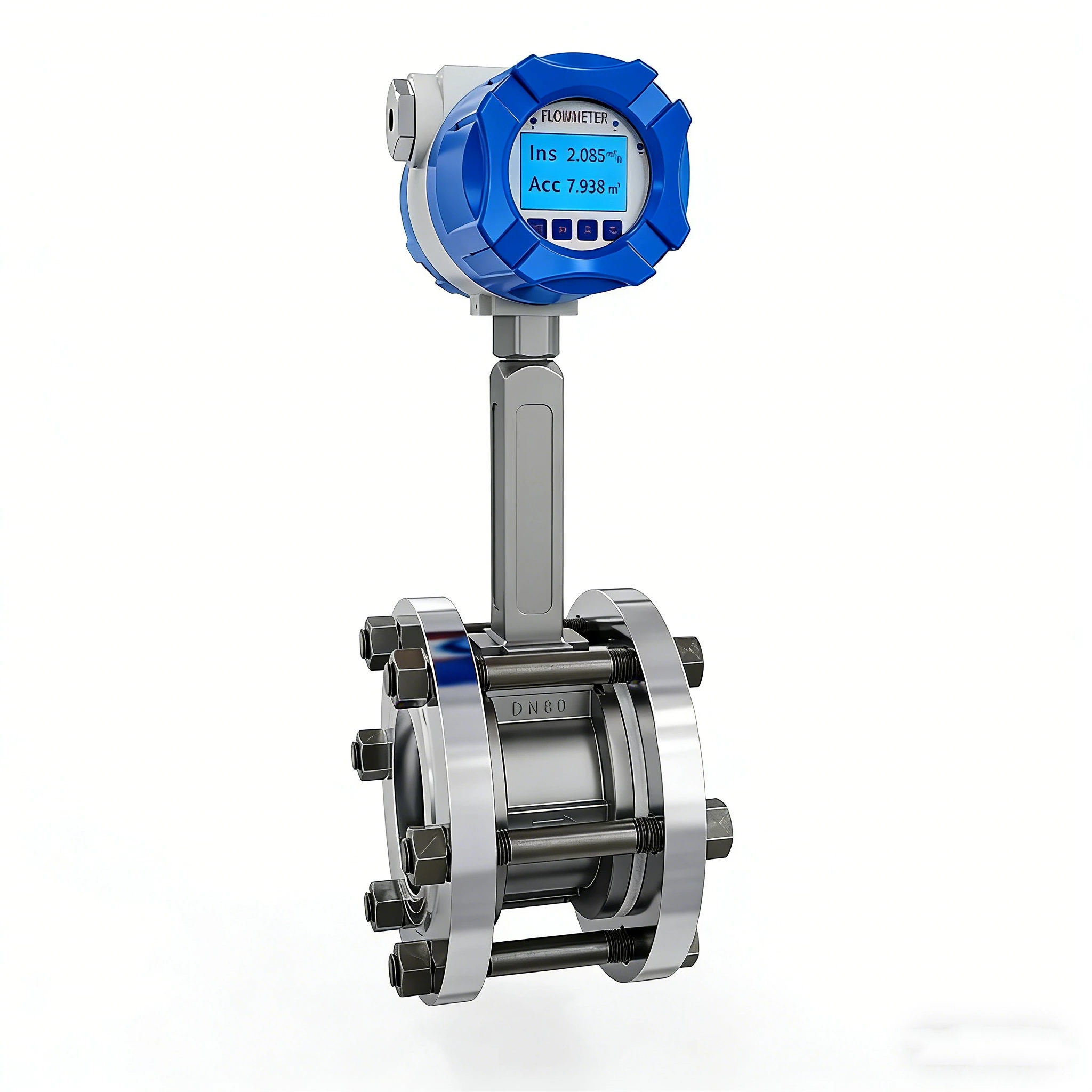 SIN-LUGB Vortex flowmeter wafer installation