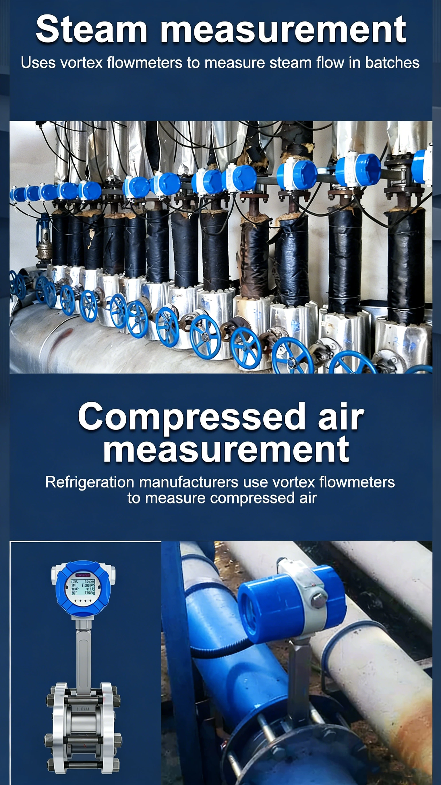 SIN-LUGB Vortex flowmeter without temperature & pressure compensation