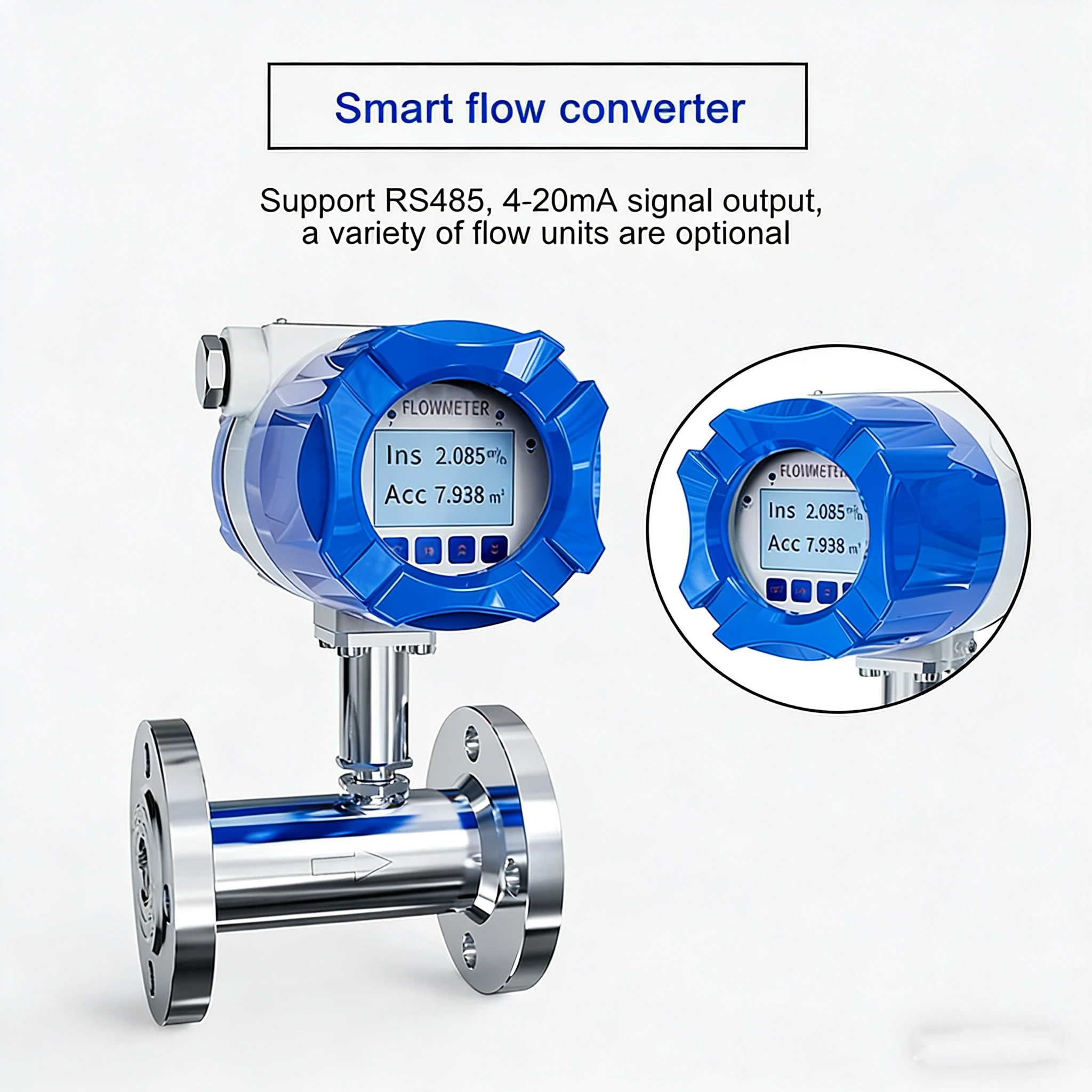 SIN-LWGY Turbine flowmeter flange connection