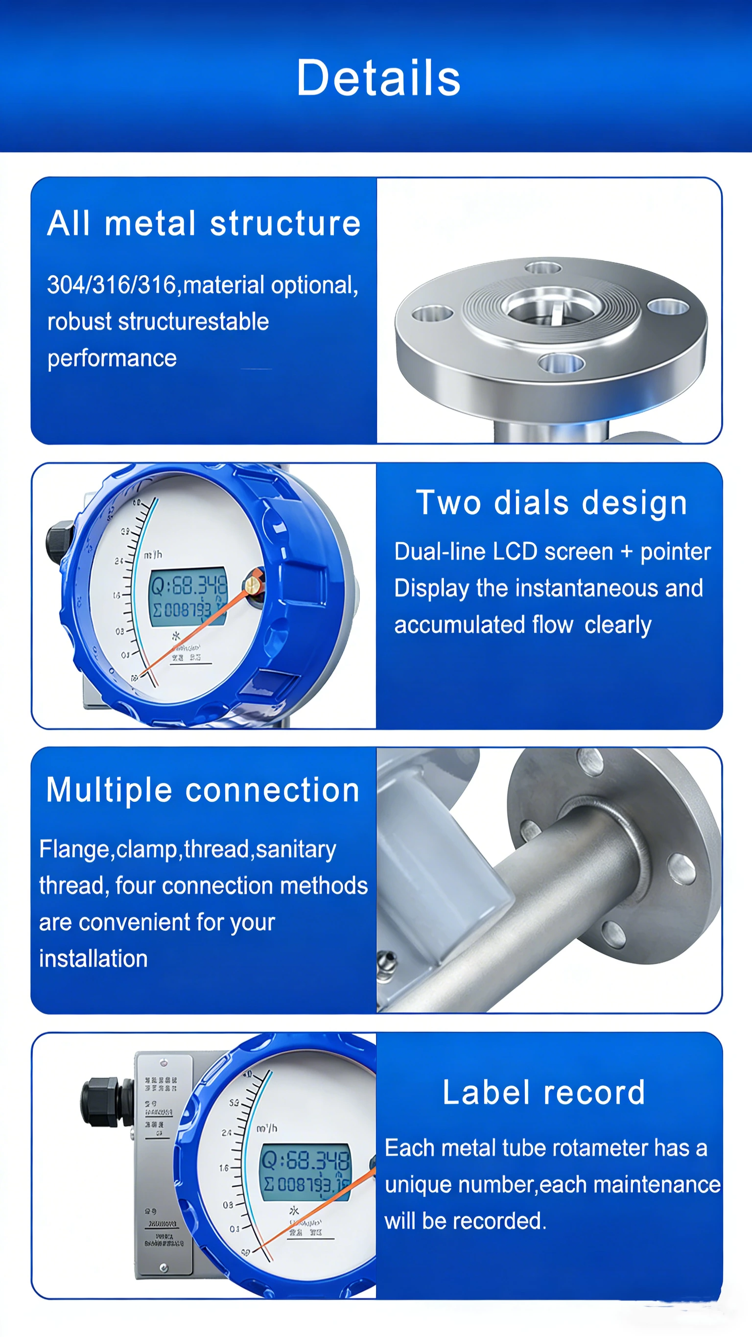 SIN-LZ Metal tube rotameter